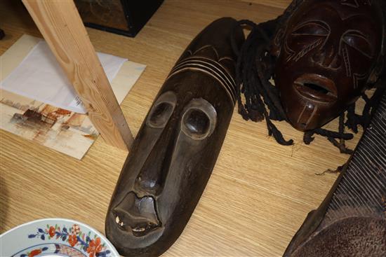 Four African tribal masks